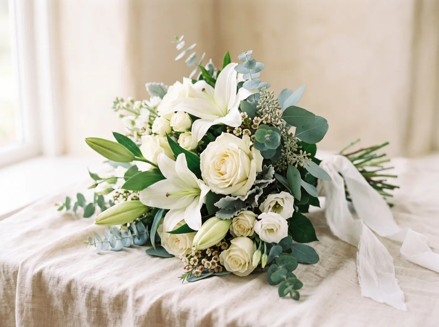 White sympathy flowers